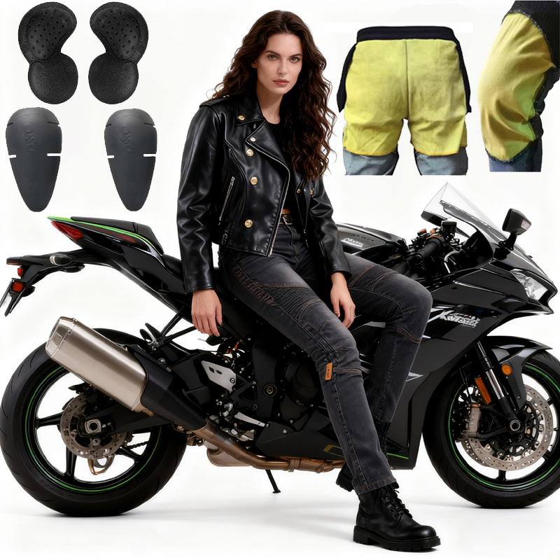 Motorcycle Gear Women Pants - Pantalon de moto en aramide pour