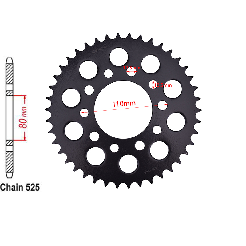 Motorcycle Gear Japan - Moto 525 chaîne 16T avant 42T