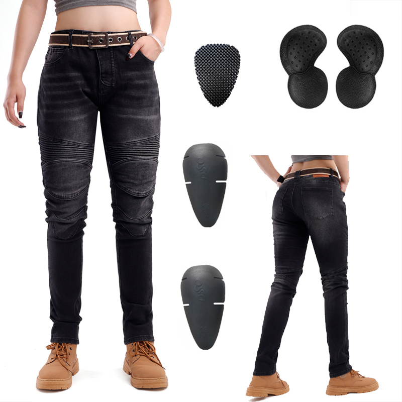 Motorcycle Gear Women Pants - Jean de moto tout-terrain noir pour