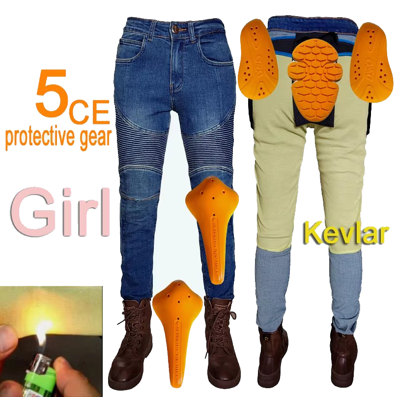 Motorcycle Gear Women Pants - Jean moto pour femme, pantalon moto