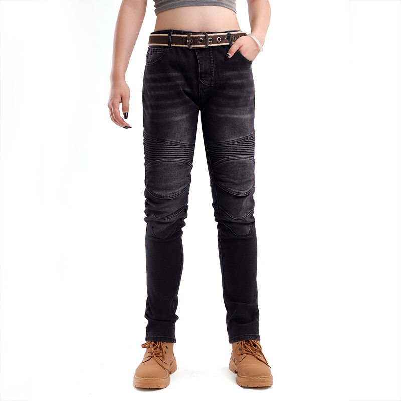 Jean de moto noir pour femmes, - Motorcycle Gear Women Pants avis et prix